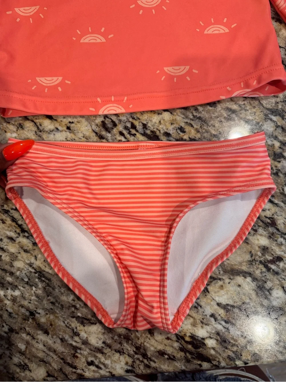 5T Carter's Coral Pink Long-Sleeve Rashguard Swim Set